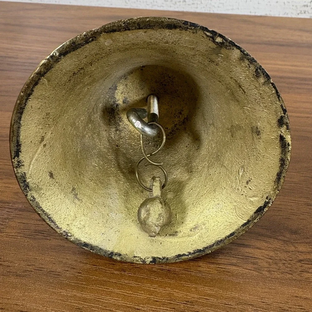 Brass Victorian Lady Bell Early 20th Century 7